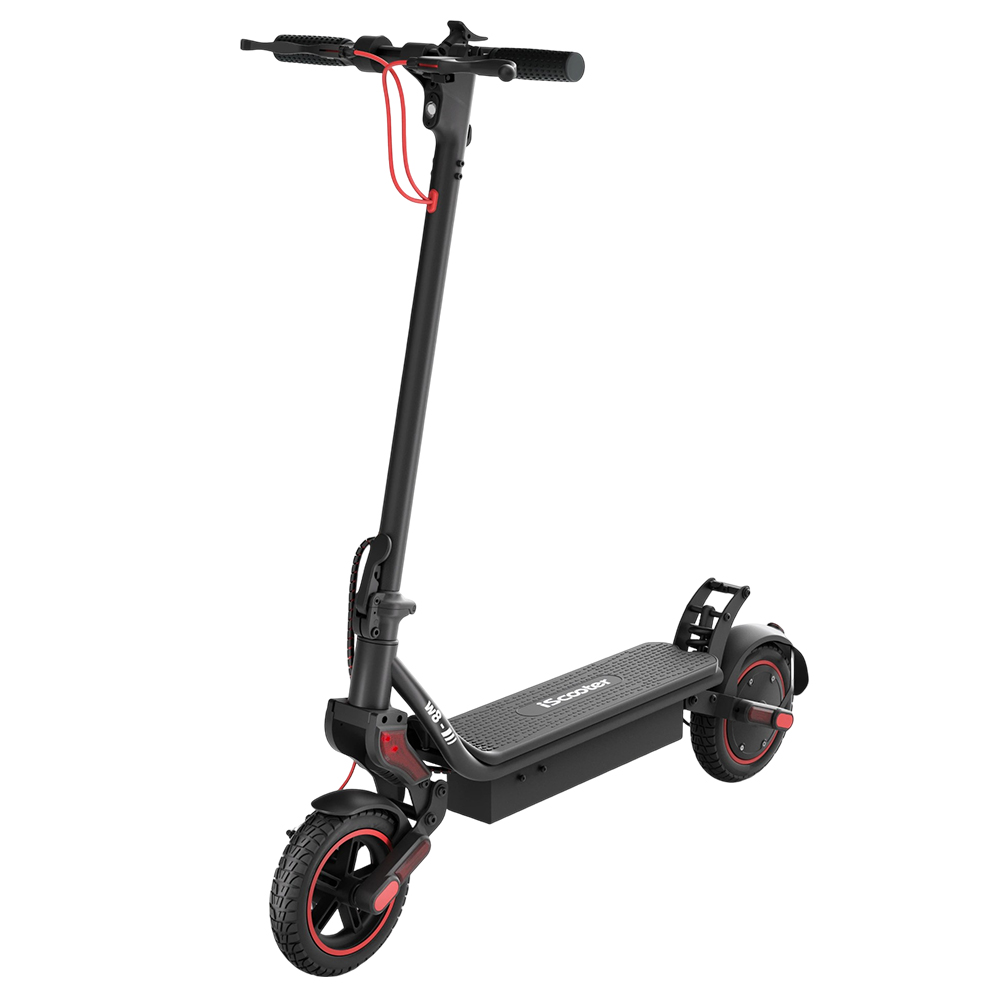 iScooter W8 Electric Scooter, 500W Motor, 48V 10.4Ah Battery, 9.3-inch Tire, 40km/h Max Speed, 40km Range, Front Disc Brake+Rear Drum Brake, Dual Shock Absorption, App Control