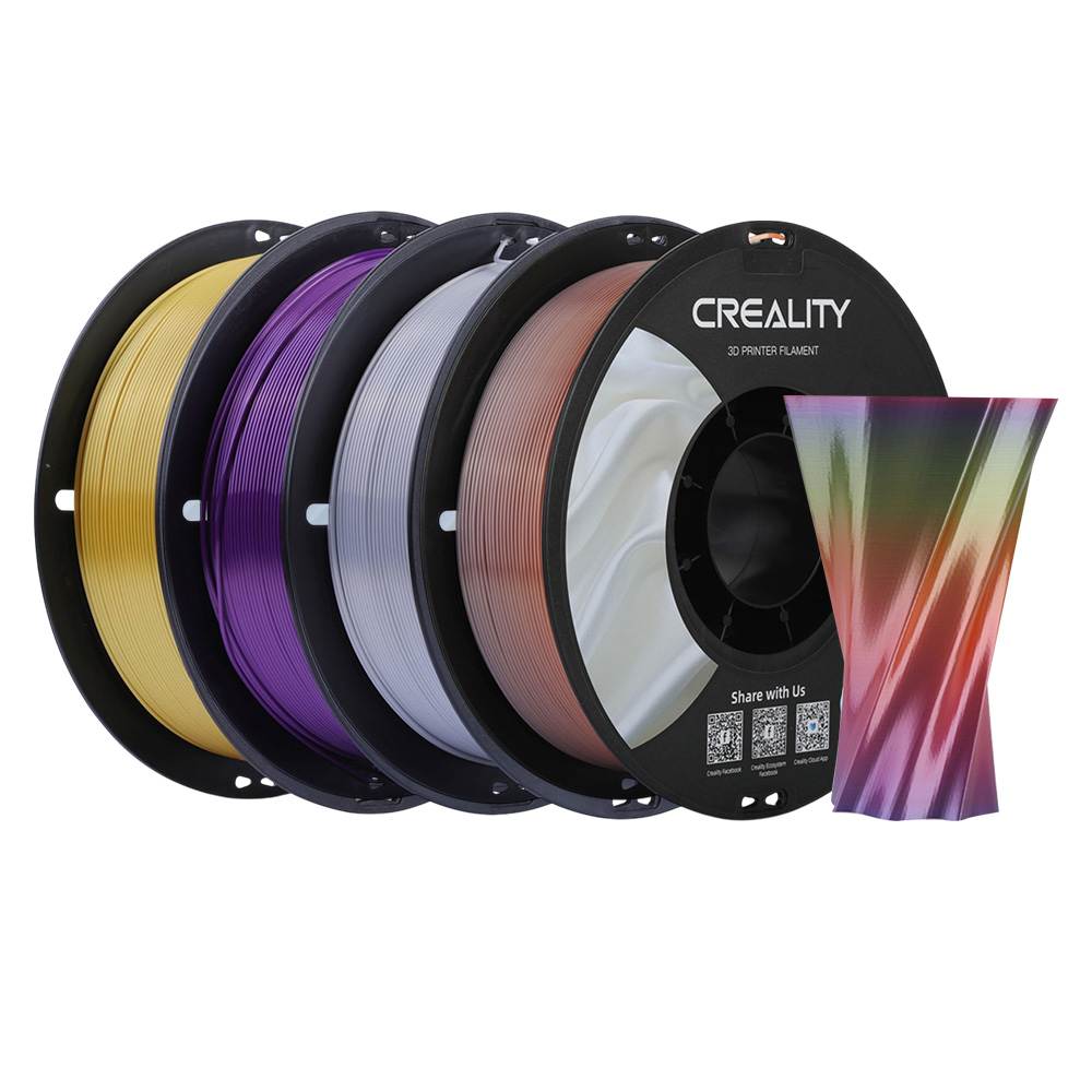 4kg Creality CR-Silk PLA Filament - Rainbow + Silver + Purple + Golden