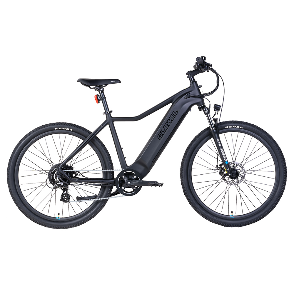 GLEWEL-27.5 Electric Bike, 250W Motor, 36V 15.6Ah Battery, 27.5*2.1 Inch Tires, 25km/h Max Speed, Disc Brake, Suspension Front Fork, Shimano 8 Speed, LCD Display