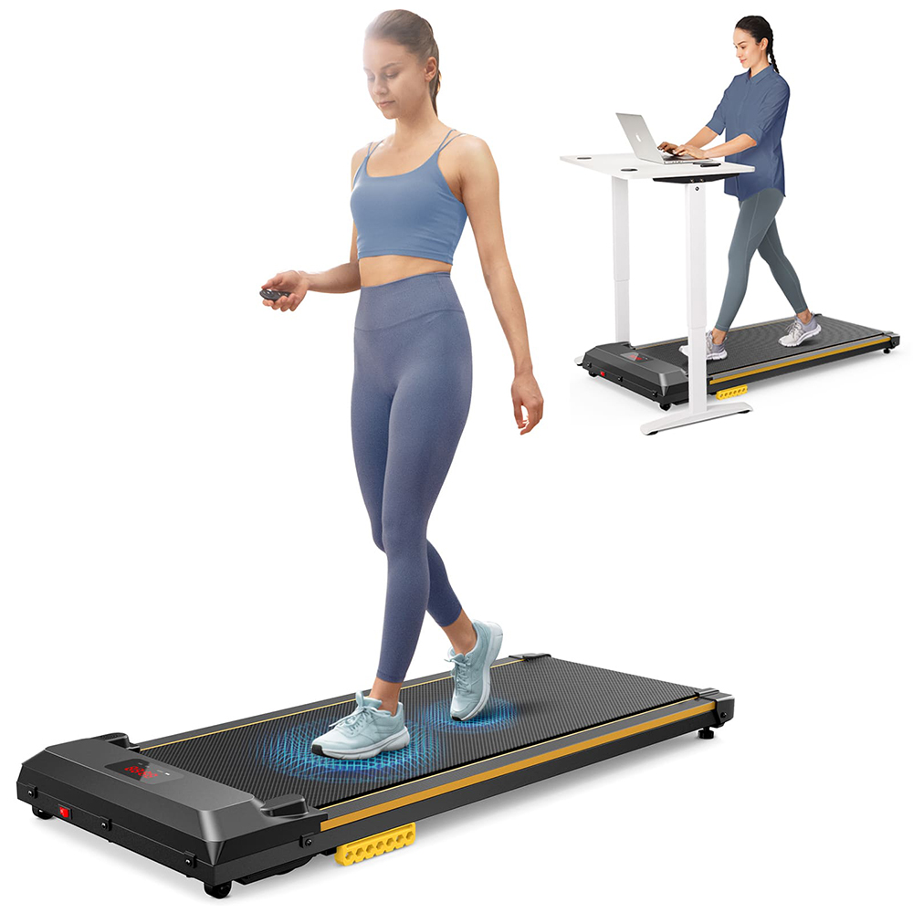 UREVO Spacewalk E1 Treadmill, Dual Shock Absorbers, LED Display & Remote Control, 2.0HP Motor Power, 0.6-4mph Speed Range, Low Noise