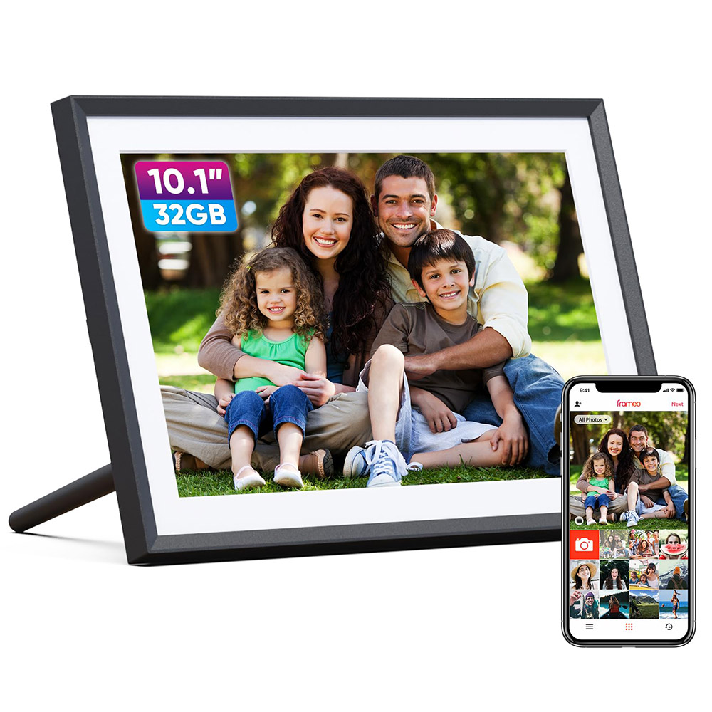 ARZOPA P101W 10.1-inch Digital Photo Frame, 1280*800 IPS Touch Screen, 32GB Storage, Auto-Rotate & Slideshow