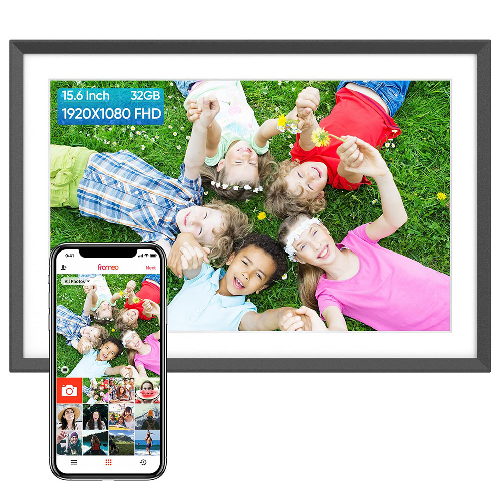 ARZOPA P156W 15.6-inch Digital Photo Frame, 1920*1080 FHD IPS Touch Screen, 32GB Storage, Auto-rotate, Instant Wireless Sharing