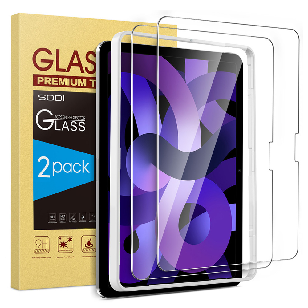 

SODI 2 Pack Screen Protector for iPad Air 11 Inch (2024) with 1 Installation Frame