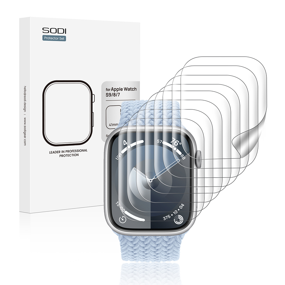 

SODI SP04 8-Pack Screen Protector for Apple Watch S9/S8/S7(41mm)