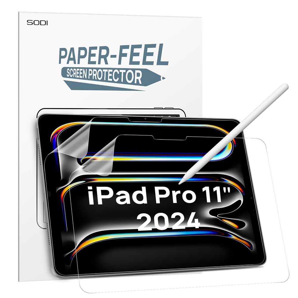 SODI SP05 2-Pack Paper-feel Screen Protector for iPad Pro 11\ (5th Gen 2024)