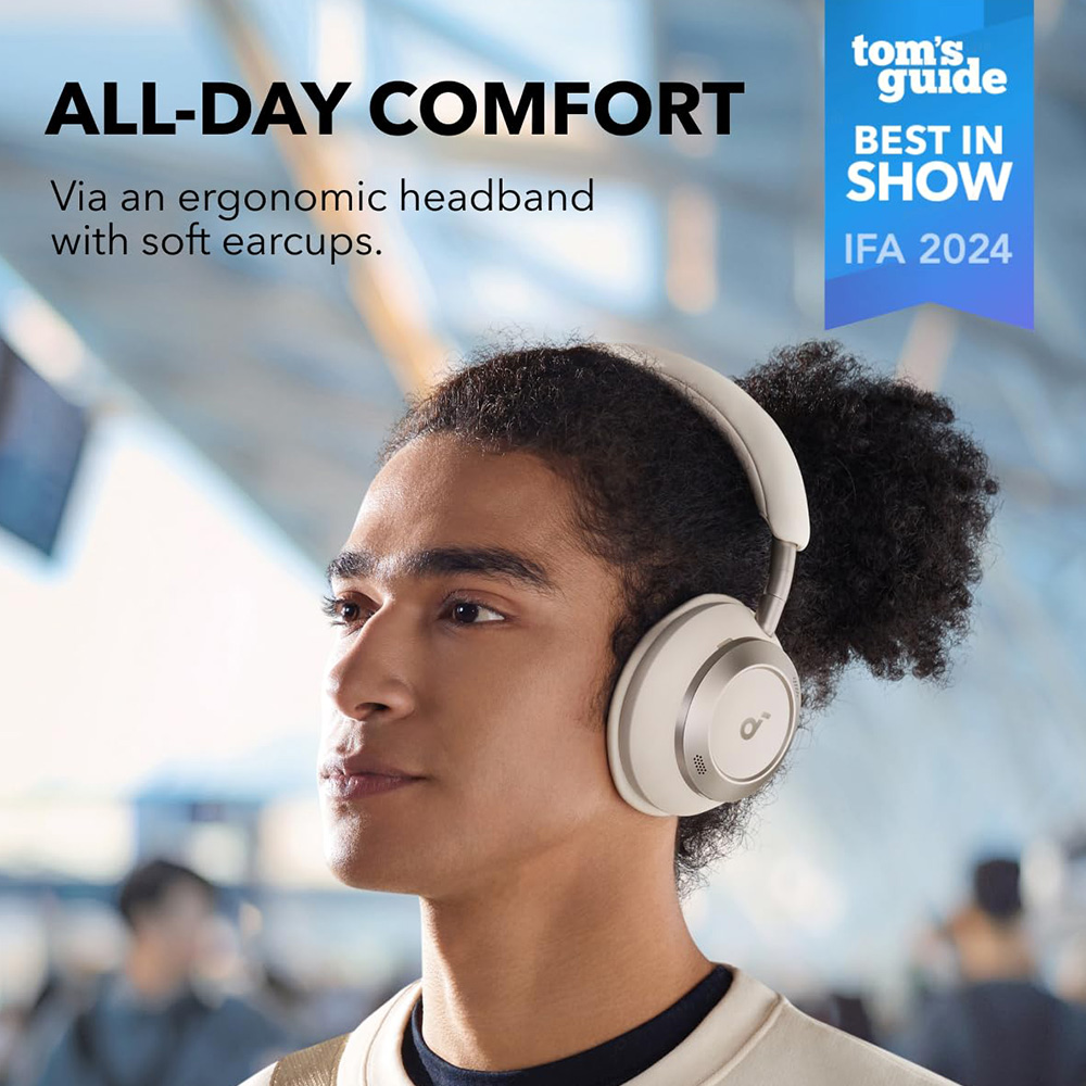 Anker Soundcore Space One Pro Adaptive ANC Headphones White