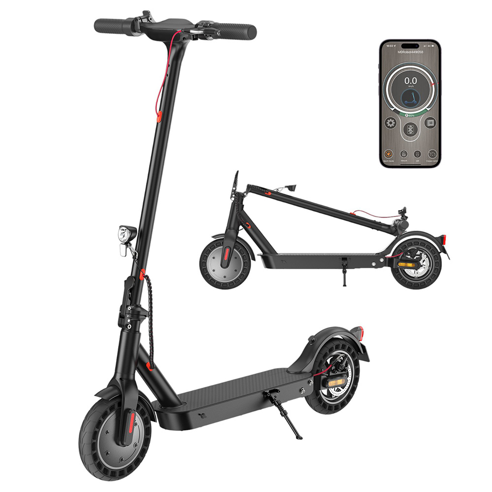 isinwheel E9T Max Electric Scooter ABE Version, 500W Motor, 36V 10Ah Battery, 10-inch Tires, 20km/h Max Speed, 40km Range, Disc Brake, Rear Shock Absorption