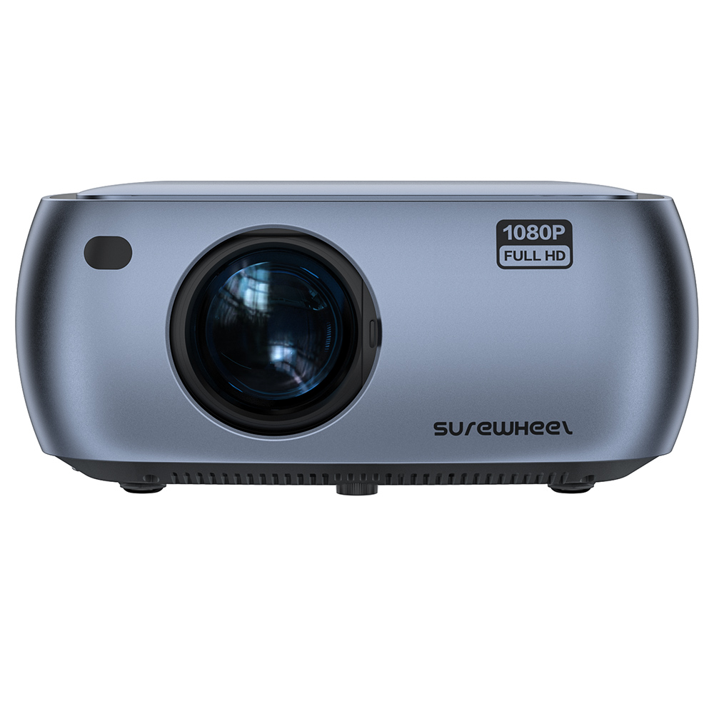 SUREWHEEL K10 Projector, Native 1080P, 4K Support, 200inch Display, 5G WiFi & Bluetooth 5.0, 12000 Lumens, Zoom Function, Keystone Correction, Beamer mit System