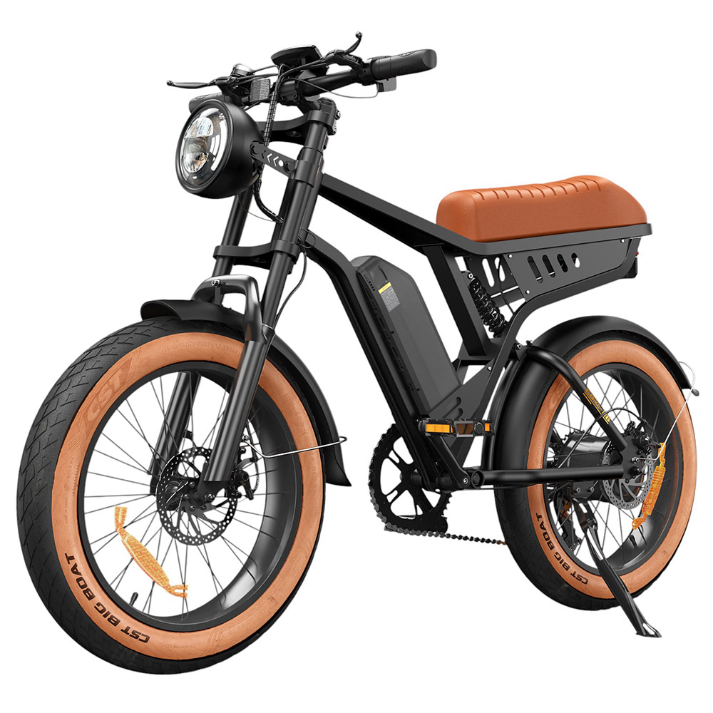 isinwheel R6 Electric Bike, 250W Motor, 48V 13Ah Battery, 20*4-inch Tires, 45km/h Max Speed, 100km Range, Dual Disc Brakes, Hydraulic Front Fork + Rear Shock Absorber, Shimano 7-speed, LCD Display