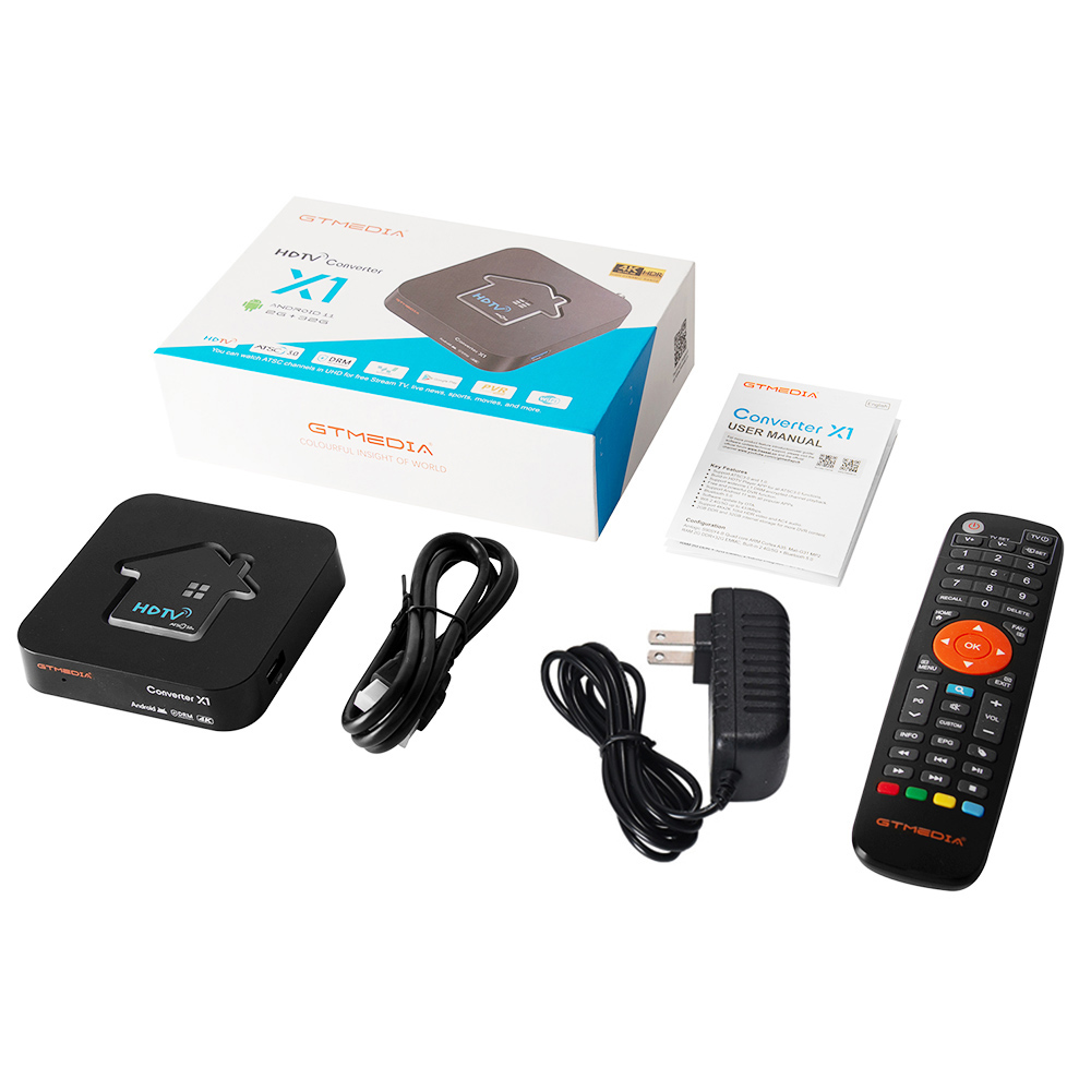 その他 TVBOX GTMEDIA HDTV Converter X1 Android 11 TV Box US Plug