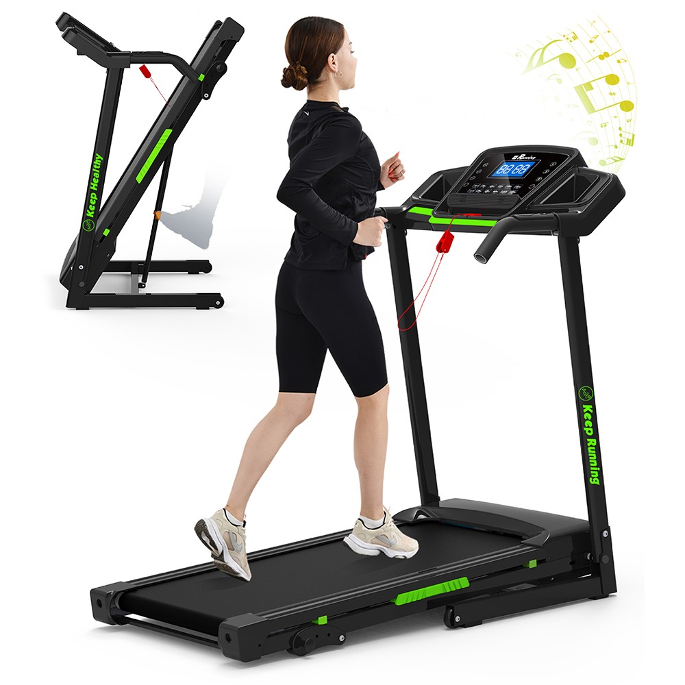 

KRD-8806-4A-OR Treadmill, 3.5HP Powerful & Quiet Motor, 8.5Mph Max Speed, 12 Preset Programs, LED Display, Hydraulic-Folding - Green