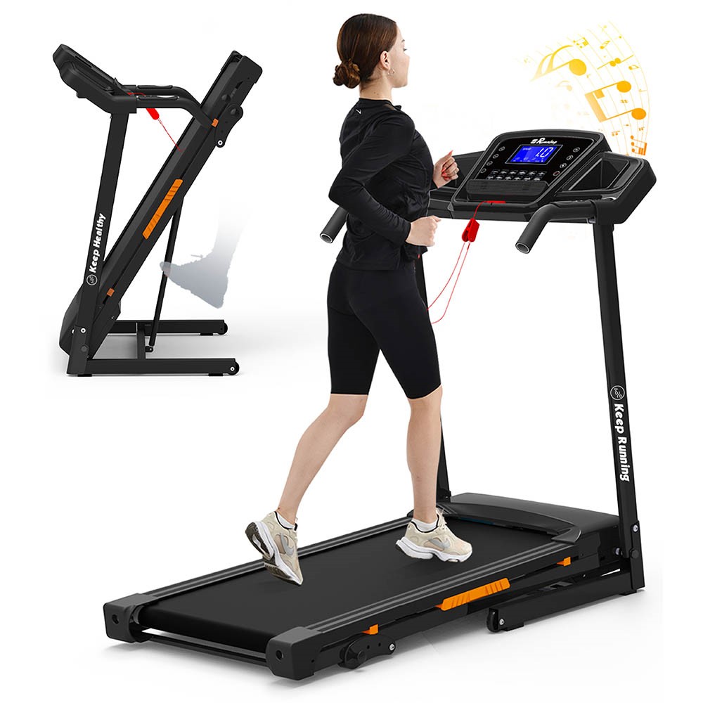 

KRD-8806-4A-OR Treadmill, 3.5HP Powerful & Quiet Motor, 8.5Mph Max Speed, 12 Preset Programs, LED Display, Hydraulic-Folding - Orange