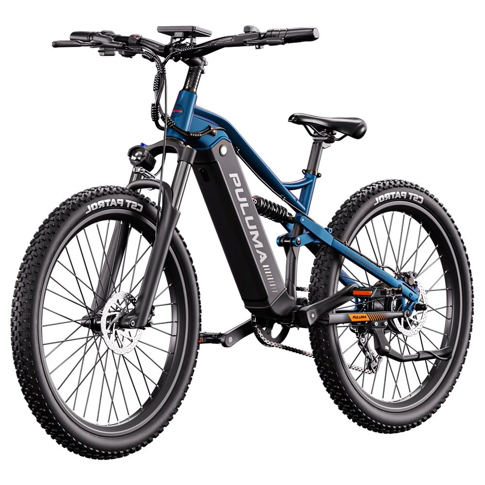 

PULUMA PH001 Electric Bike, 500W Motor, 48V 20AH Battery, 27.5*2.8-inch Tires, 40km/h Max Speed, 150km Range, Hydraulic Oil Brakes, Shock Absorber Fork, 9-speed Derailleur, LCD Display - Black Blue