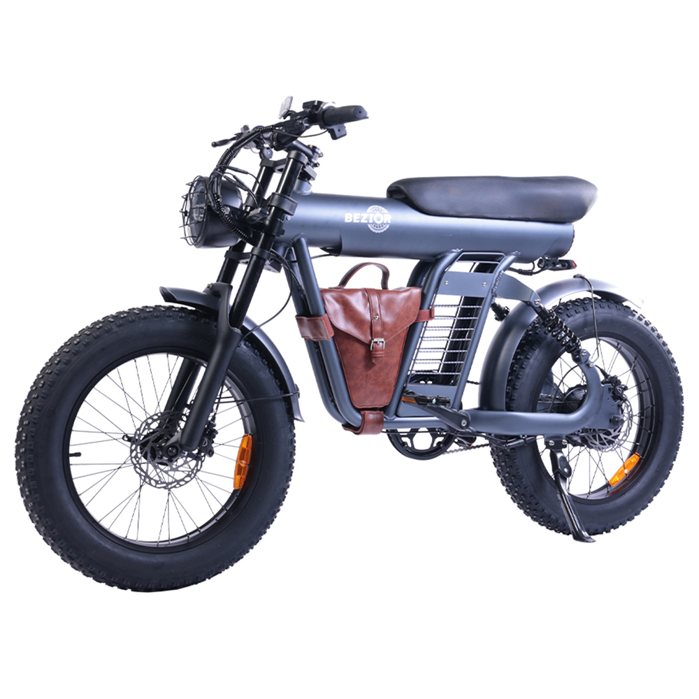 BEZIOR XF006 Electric Bike, 1200W Motor, 48V 23.2Ah Battery, 20*4.0-inch Tire, 47km/h Max Speed, 100km Range, Hydraulic Oil Brakes, Spring Suspensions, Shimano 7-speed, LCD Display