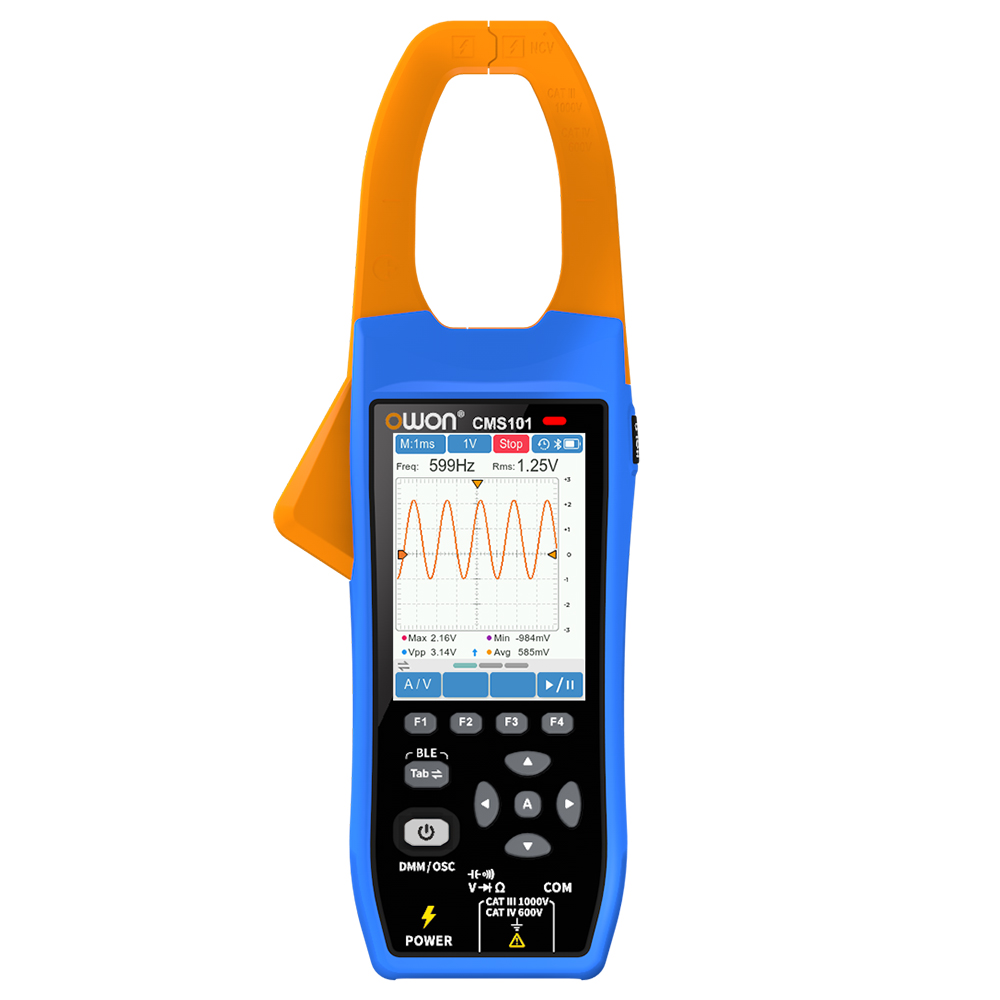 

OWON CMS101 3-in-1 Digital Clamp Meter, 1000A AC/DC, Recorder and Oscilloscope Function, 20000 Counts