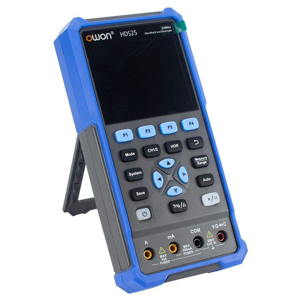 OWON HDS25 2-in-1 Digital Multimeter (2-CH Oscilloscope), 25MHz, 250MSa/s - AU Plug