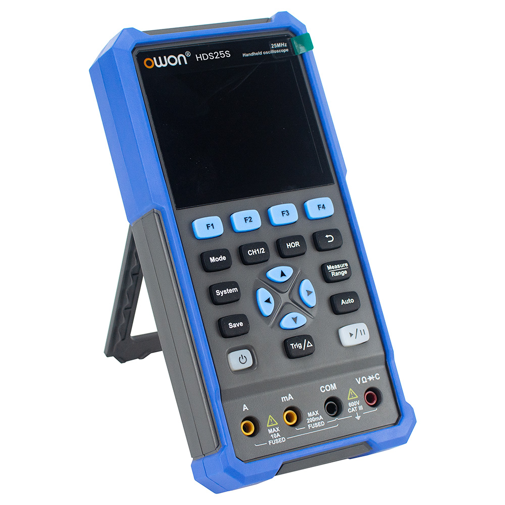 OWON HDS25S 3-in-1 Digital Multimeter (2-CH Oscilloscope+1-CH Generator), 25MHz, 250MSa/s - AU Plug