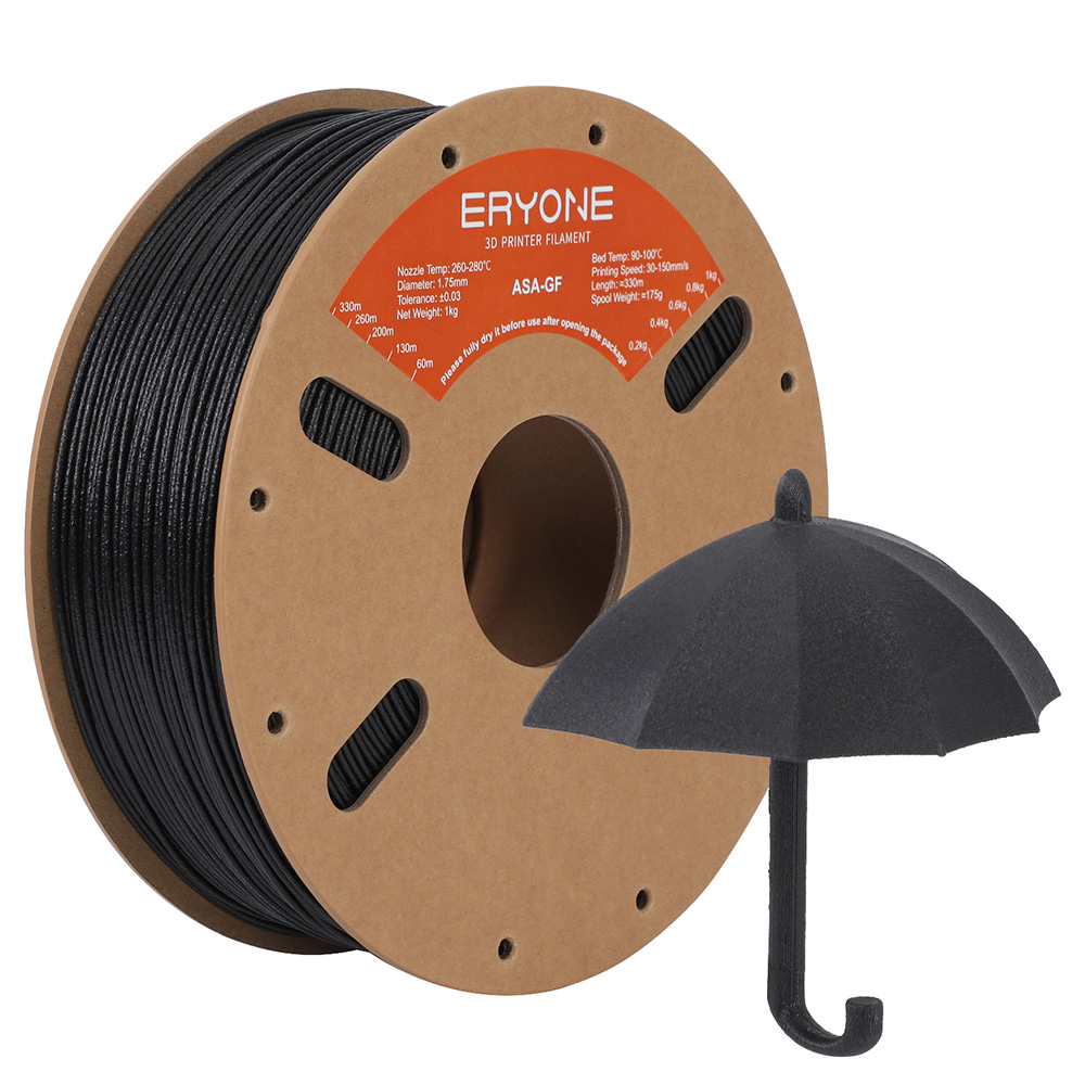 

ERYONE Glass Fiber ASA Filament 1kg - Black