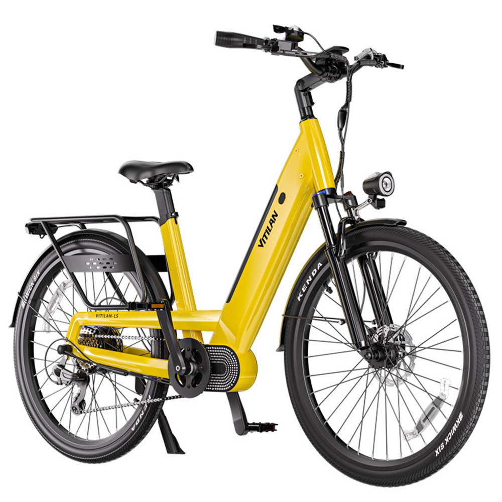 

Vitilan L5 Electric Bike, 500W Motor, 48V 15Ah Battery, 26*2.4-inch Tire, 40km/h Max Speed, 105km Range, Hydraulic Disc Brakes, Adjustable Spring Suspension Fork, Shimano 7-speed, Intelligent Color Display - Yellow