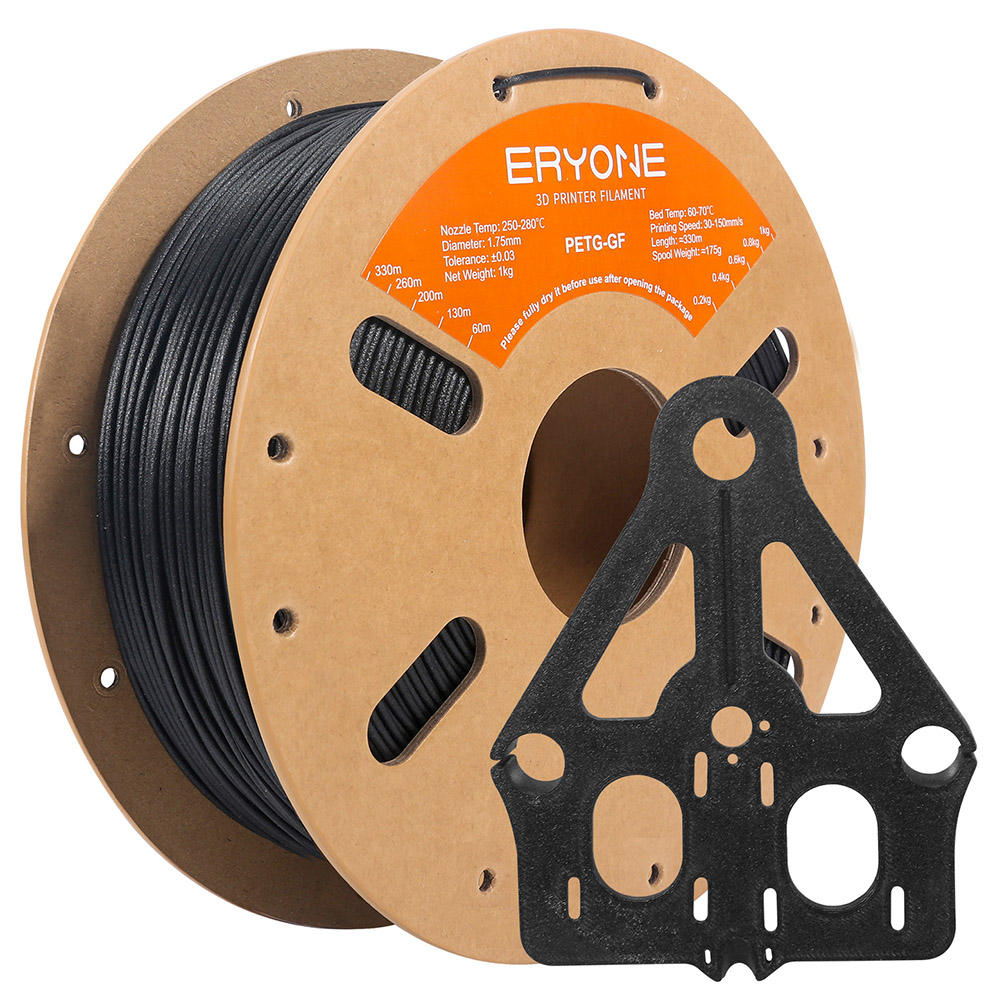 

ERYONE Glass Fiber PETG Filament, 1kg - Black