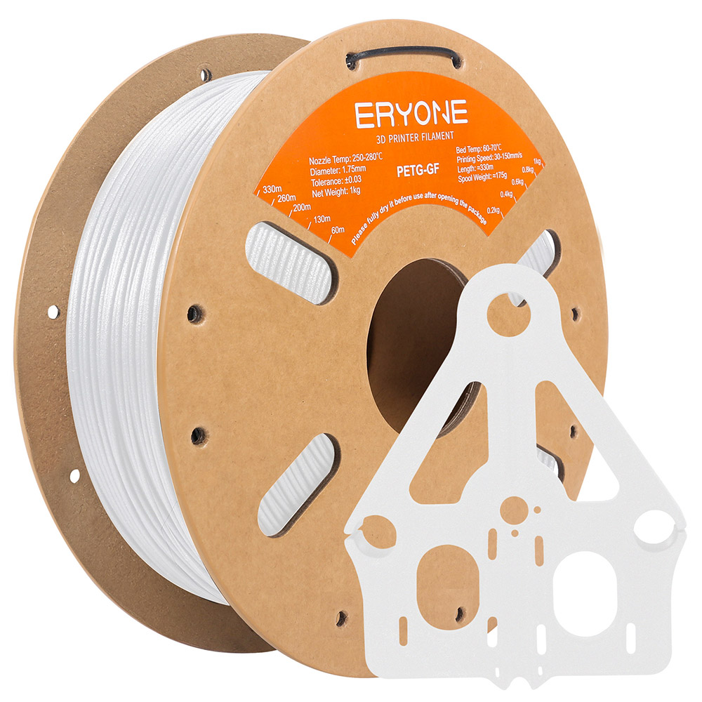 

ERYONE Glass Fiber PETG Filament, 1kg - White