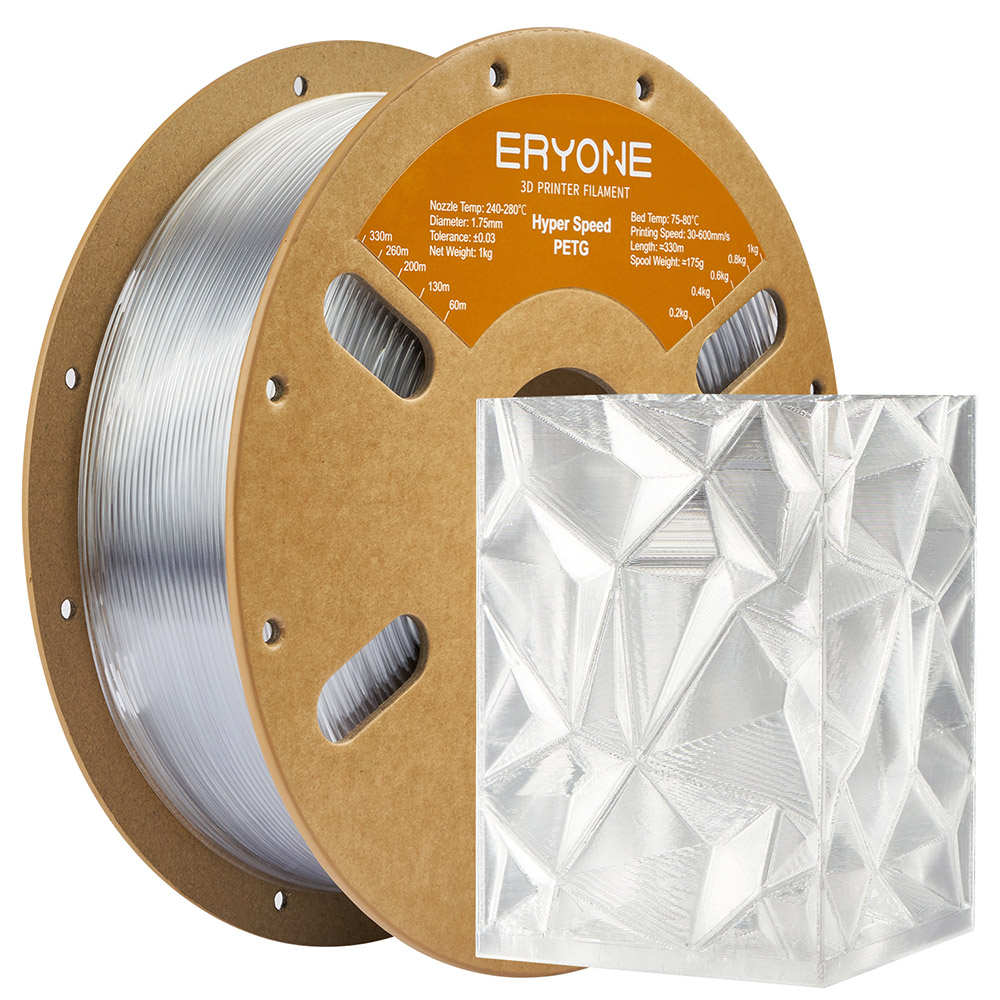 ERYONE High Speed PETG Filament, 1kg - Transparent