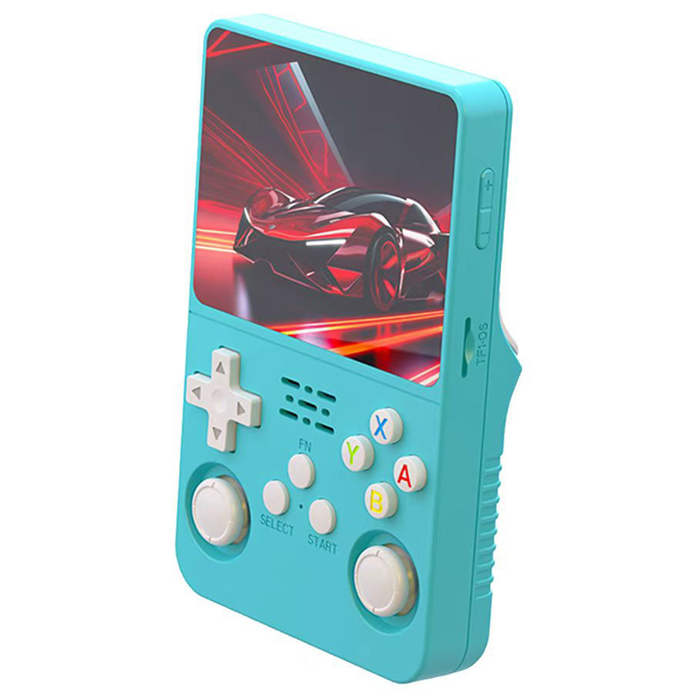 

R36S Retro Game Console, 64GB TF Card with 10000 Games, 32GB ArkOS 2.0 Based on Linux, 20 Emulators, 3.5-inch IPS Screen, 1GB DDR3L, 8W Speaker, 3-5H Battery Life - Sky Blue