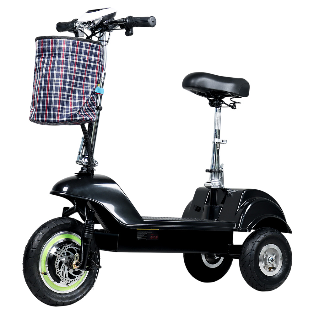 

HONEYWHALE ST-03 Three-wheeled Electric Scooter, 500W Motor, 54.6V 13Ah Battery, 12-inch & 10-inch Tire, 30km/h Max Speed, 38km Range, Disc Brake, Black