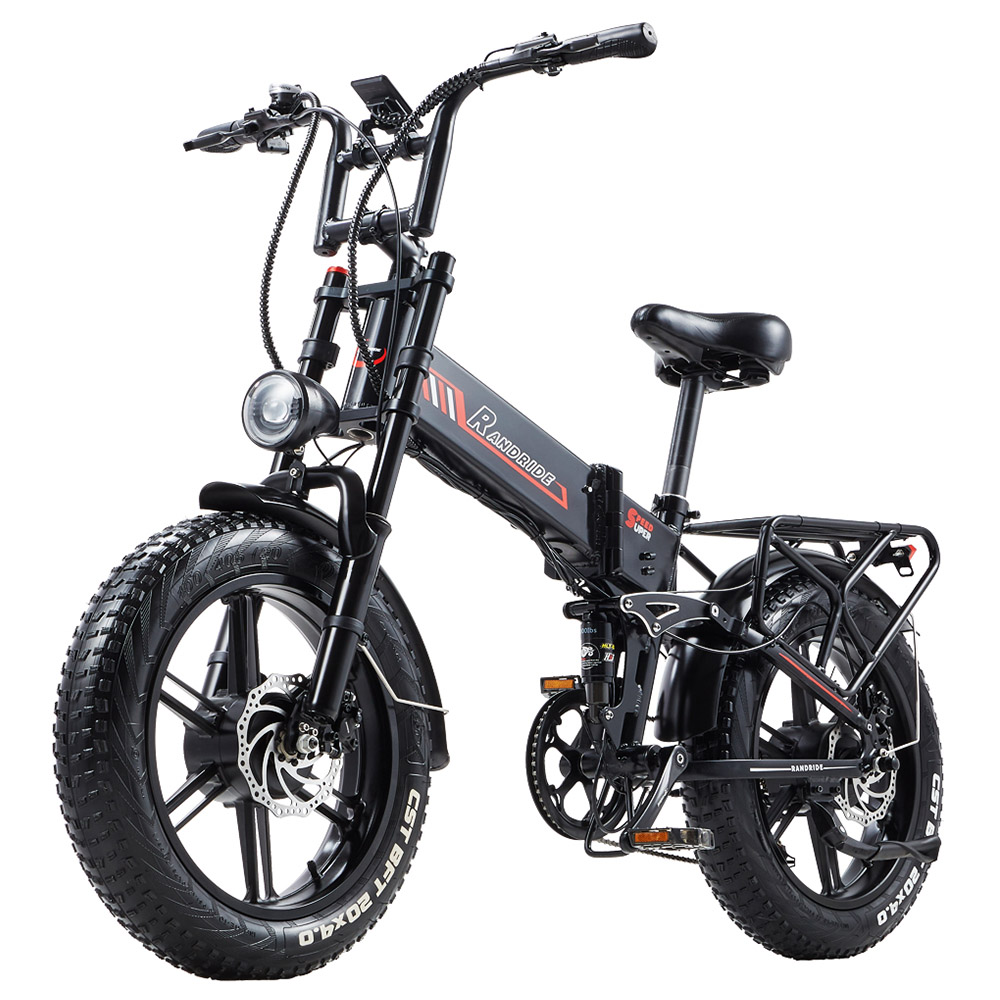 RANDRIDE YX20M-2 Electric Bike, 1000W*2 Motor, 48V 20Ah Battery, 20*4.0-inch Fat Tires, 45km/h Max Speed, 60km Range, Hydraulic Brake, Double Shock Suspension, Shimano 7-Speed, LCD Display