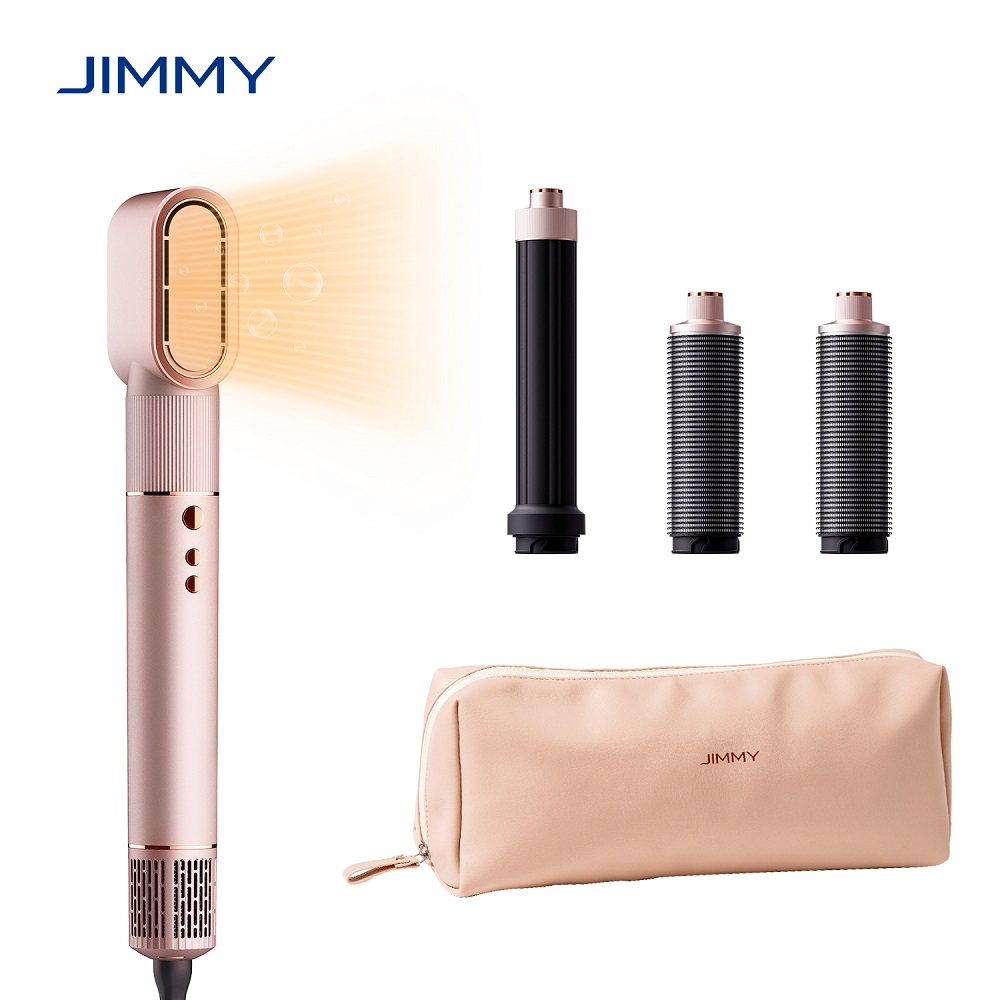 

JIMMY HF9 3 in 1 Multi-hair Styler with Fast Drying, Curling and Fluffing, Three Adjustable Modes, ≤68dB Low Noise, with 1.8m Cable - Champagne