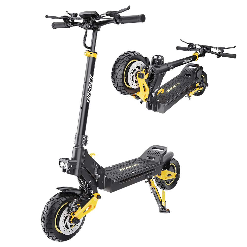 iENYRID ES1 Electric Scooter, 250W*2 Motor, 48V 20.8Ah Battery, 10 inch Off-Road Tires, 25km/h Max Speed, 60km Range, Dual Disc Brakes, Front & Rear Hydraulic Spring Suspension, Cruise Control