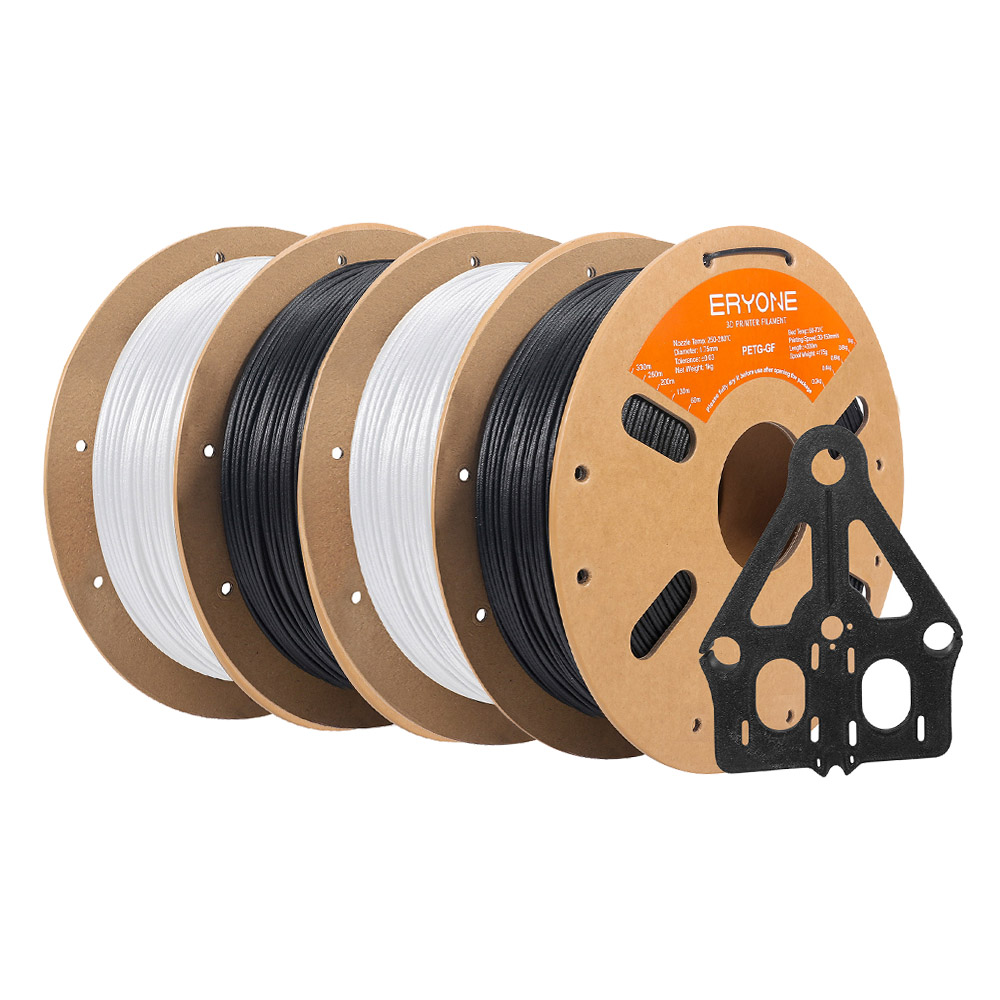 4kg ERYONE Glass Fiber PETG Filament (2kg Black + 2kg White)