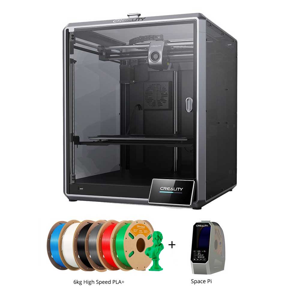 

Creality K1 Max 3D Printer + Space Pi Dryer + 6kg ERYONE High Speed PLA+ Filament (1kg Green+ 1kg Black+ 1kg Red+ 1kg Gray+ 1kg Blue+ 1kg Ivory White)