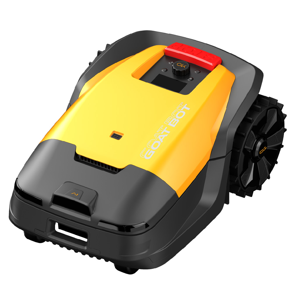 Goat Bot Unicut H1 Robotic Lawn Mower Wire Free up to 1500m² Large Area, No Boundary wire, RTK+VSLAM for Precise Mapping, AI Obstacle Avoidance, AI Automatic Mapping, APP Control, Multi-Zone Management, IPX6 Waterproof - Yellow