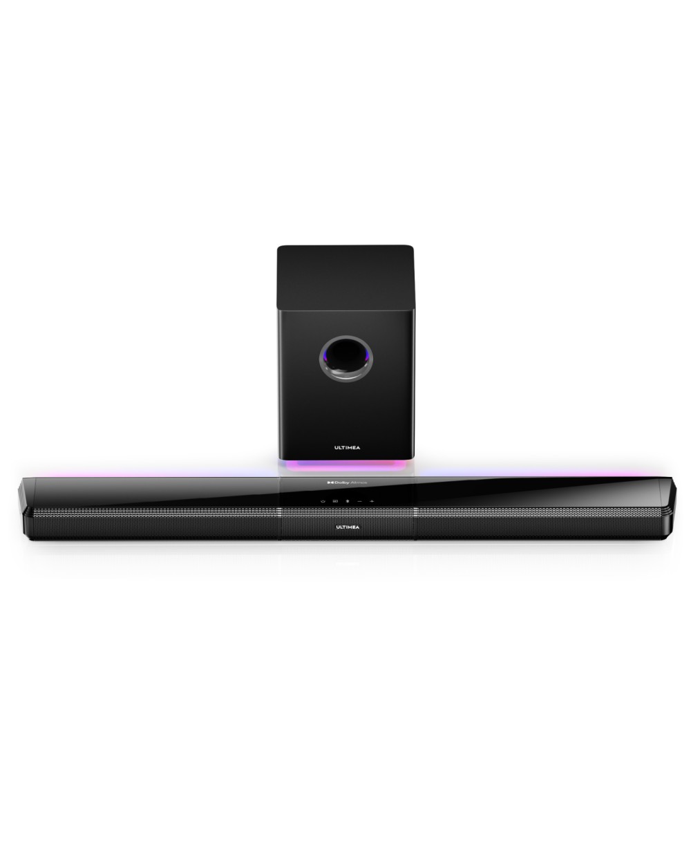 Ultimea Apollo S80 5.1 Soundbar, Smart APP Control, Dynamic Lighting Effects, RGB Light & Brightness Adjustment, 121 Preset EQ Matrices, Detachable Design