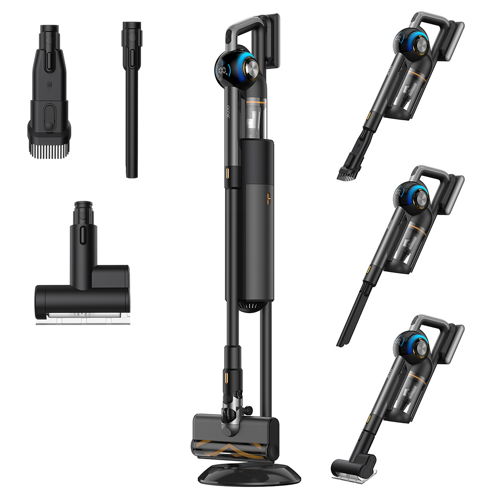 

JIGOO V700 Cordless Vacuum Cleaner Station with 2.5L Dust Capacity, Auto Dust Collection, Black