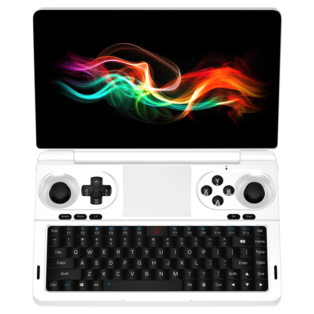 GPD WIN Mini (2025) Handheld Game Console, 7'' 1920x1080 Screen, AMD Ryzen AI 9 HX 370 12 Cores Max 5.1GHz, 120Hz, 32GB LPDDR5x RAM 2TB SSD, WiFi6E Bluetooth5.3, Hyper-Linear Speakers, 1*USB4, 1*USB3.2 Type-C, 1*USB Type-A, 1*MicroSD - White, EU Plug