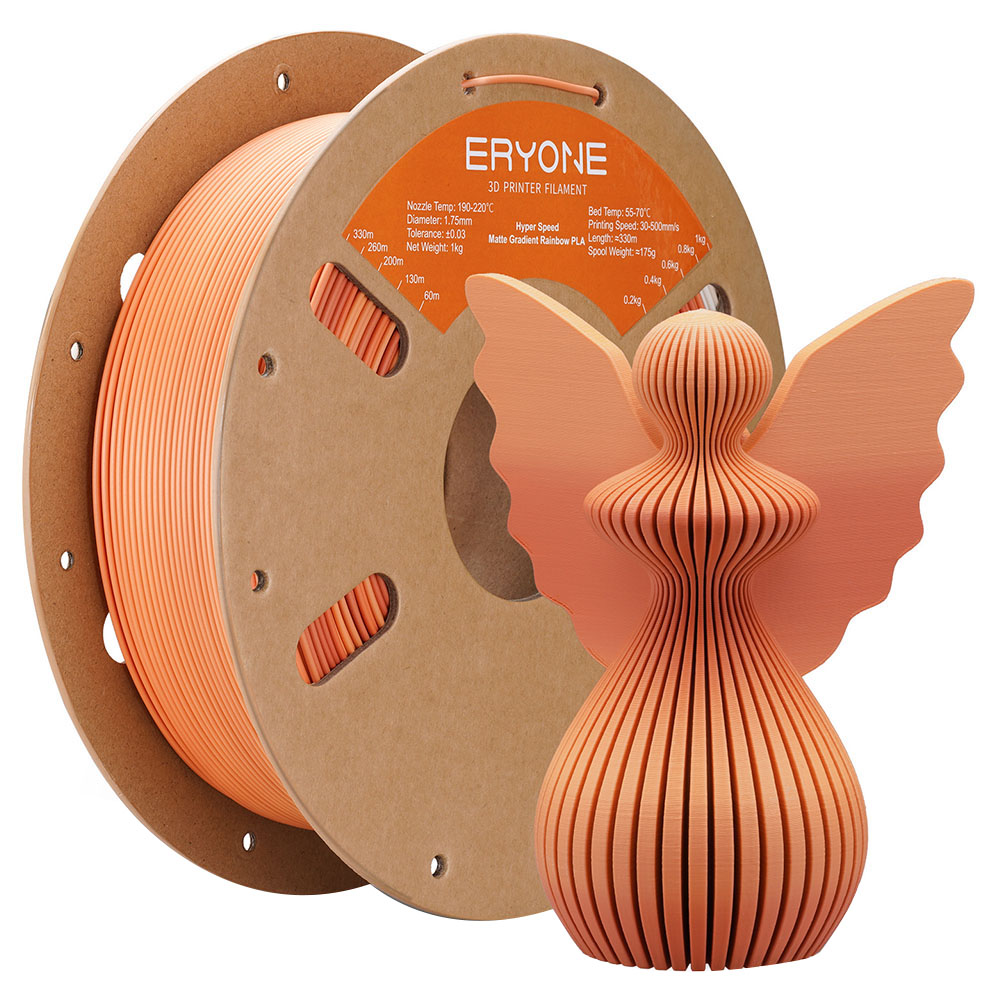 ERYONE High Speed Matte Gradient PLA Filament 1kg, Golden & Red