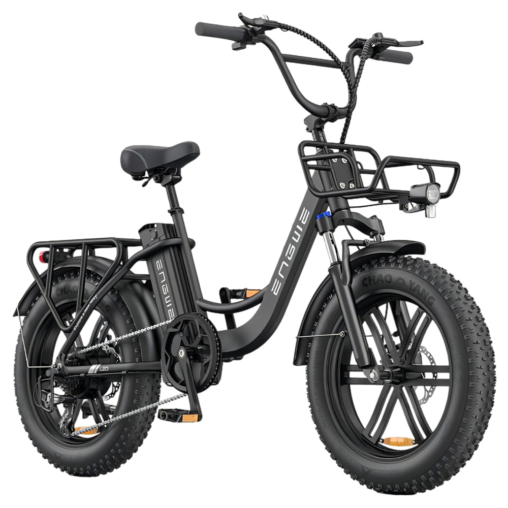 

ENGWE L20 BOOST Electric Bike, 250W Motor, 48V 13AH Battery, 20*4-inch Fat Tires, 25km/h Max Speed, 126km Max Range, Torque Sensor, Shimano 7-Speed, Front Fork Suspension, Mechanical Disc Brakes - Black