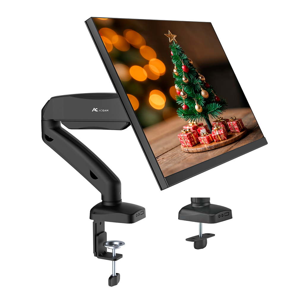 ACGAM MAS-1S Spring-Assisted Single-Monitor Mount with Flexible Angle and Installation