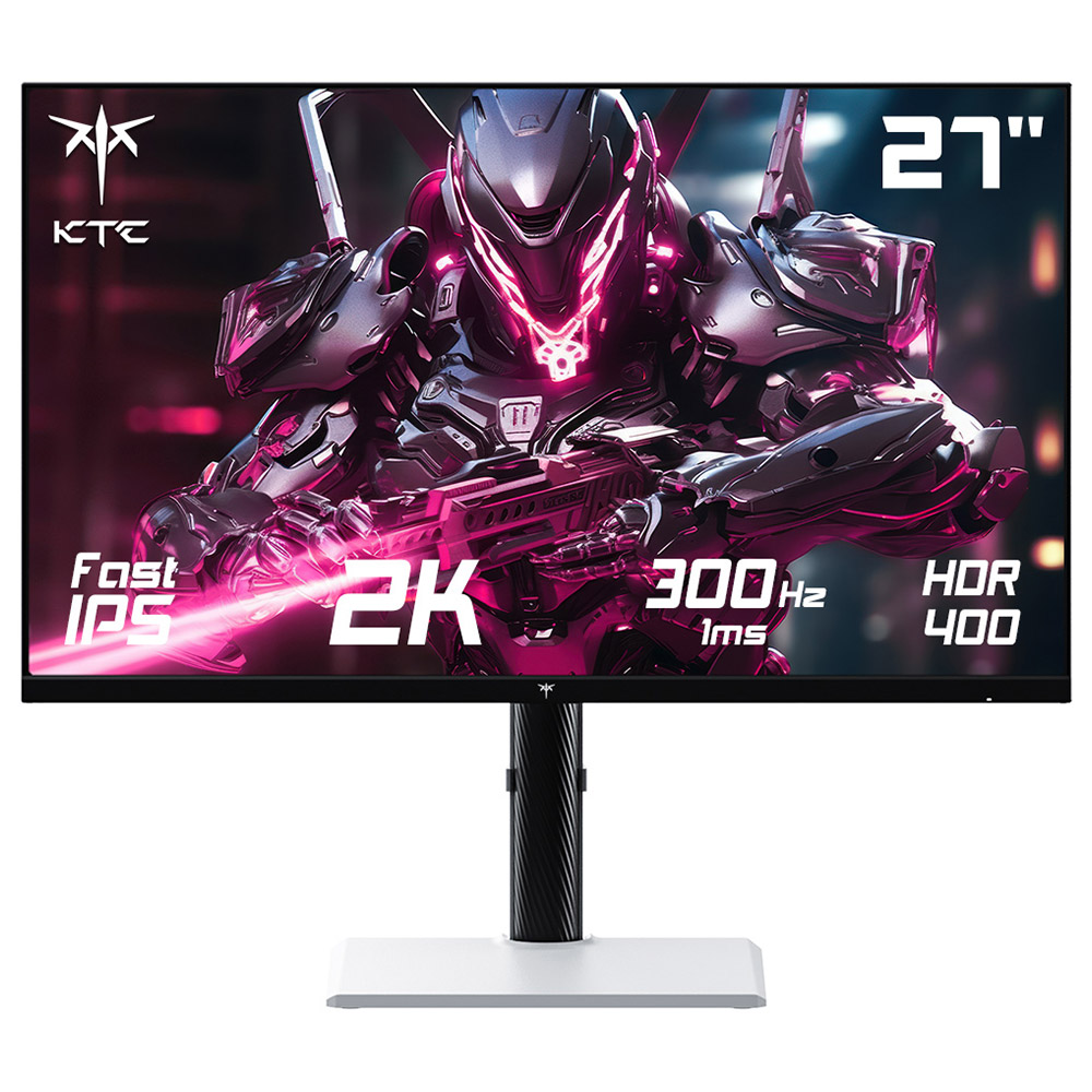 

KTC H27E6 27 inch Gaming Monitor, 2560*1440 QHD Fast IPS Screen, 300Hz Refresh Rate, HDR 400, 1ms Response Time, FreeSync & G-Sync, 144% sRGB, VESA Mountable, 2*HDMI 2.1, 2*DP 1.4, 1*USB 2.0, 1*Earphone