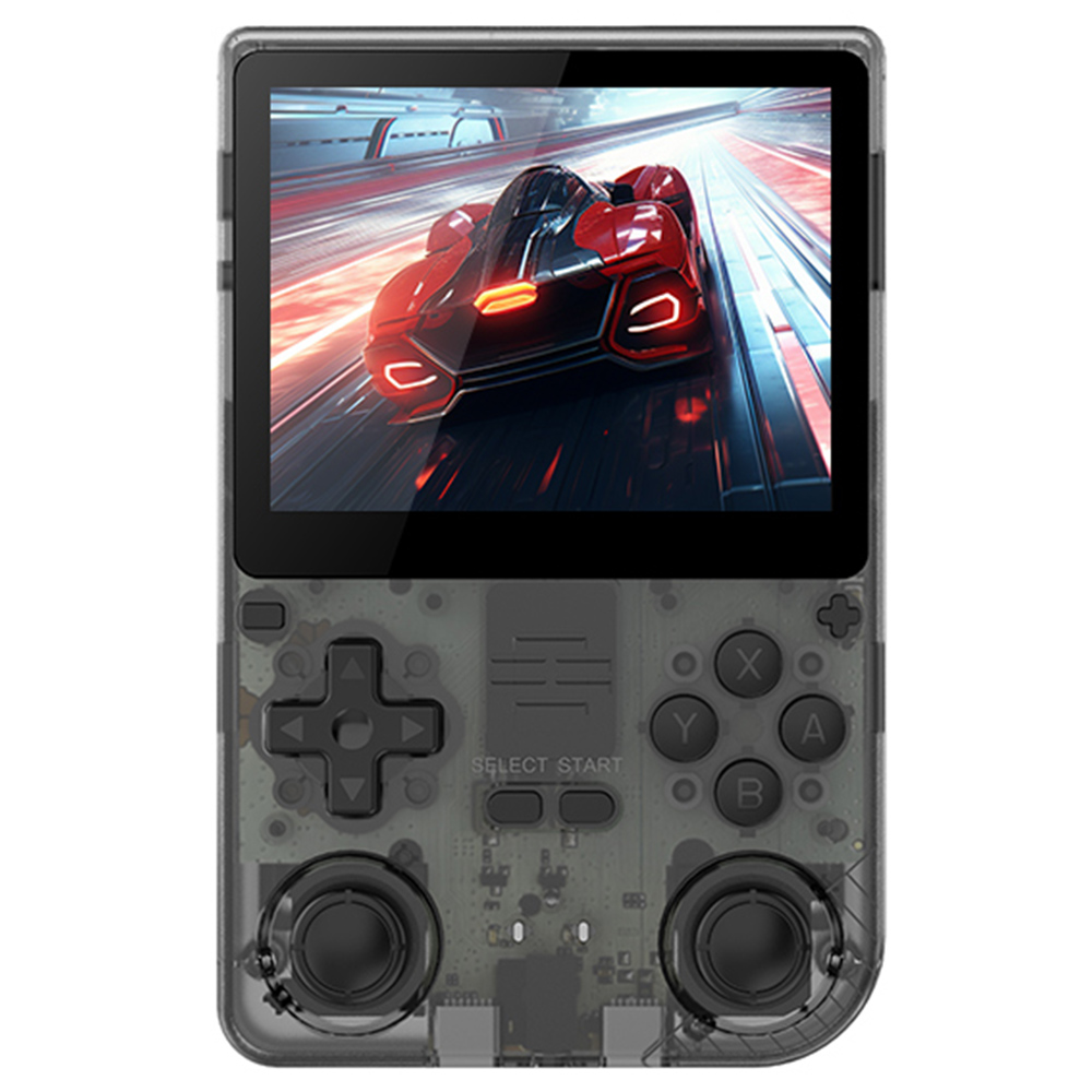 Powkiddy V20 Handheld Game Console, 128GB TF Card, 3.5 inch IPS Screen, Open Source Linux System, 64-bit 3D Simulators, 10 Hours Playtime - Black