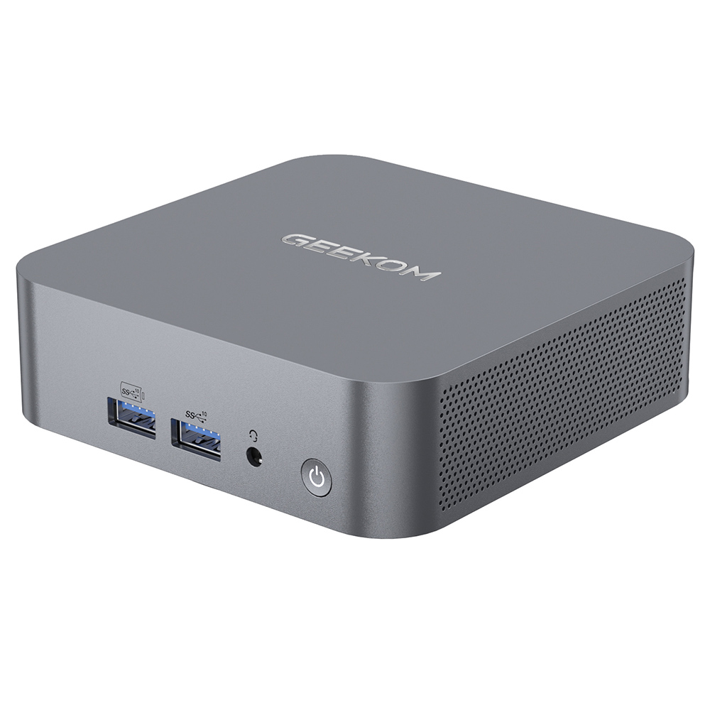 

GEEKOM GT1 Mega AI Mini PC, Intel Core Ultra 5-125H 14 Cores Max 4.5GHz, 32GB RAM 1TB SSD, 2*HDMI + 2*USB 4.0 Four Screen Display, WiFi 7 Bluetooth 5.4, 5*USB3.2 Type-A, 1*USB2.0, 2*2.5Gbps RJ45, 1*SD Card Slot, 1*Headset Jack - US Plug, Silver