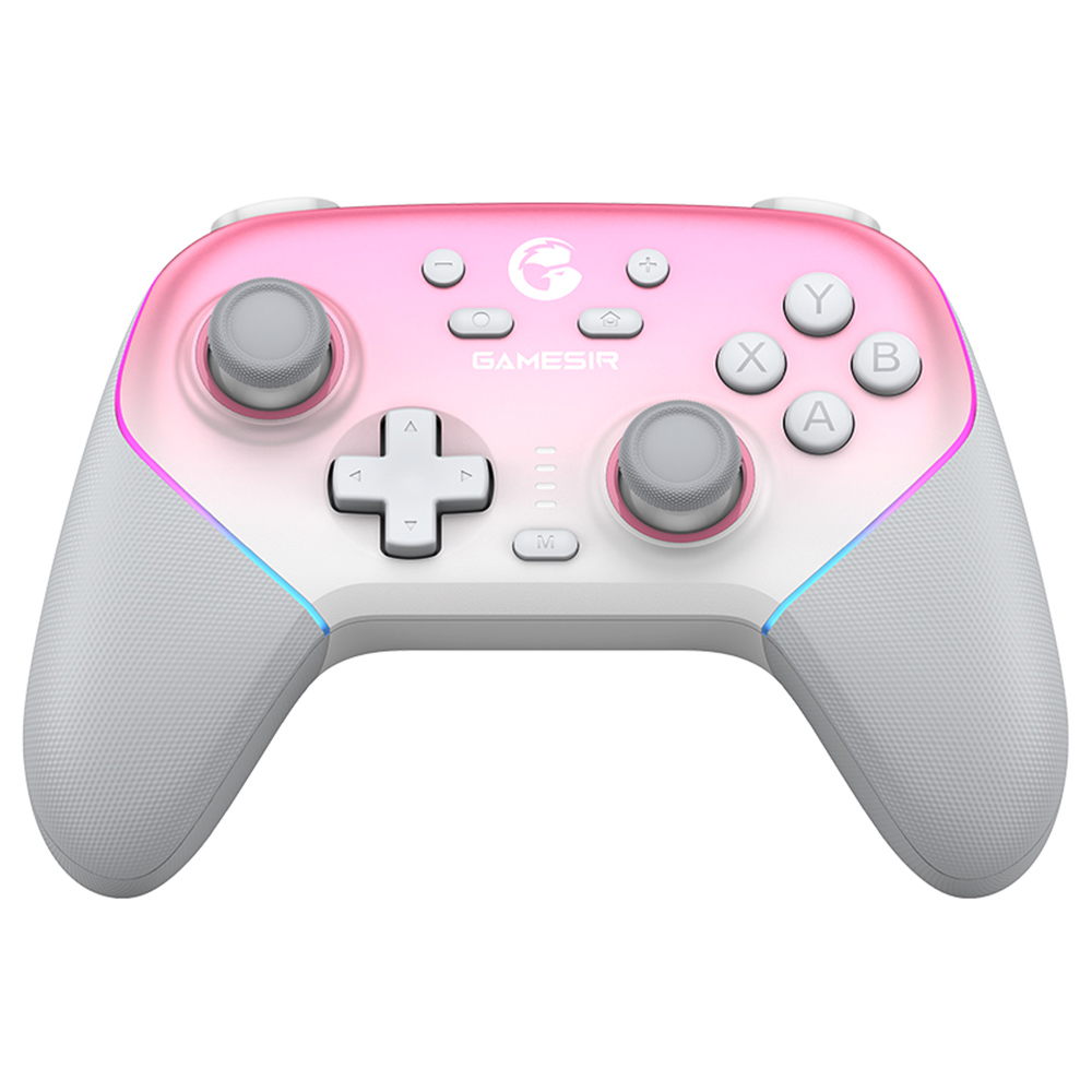 GameSir Super Nova Gaming Controller, Hall Effect Stick & Trigger, Detachable Faceplate, RGB Lighting, Compatible with PC / Android / iOS / Switch - Pink