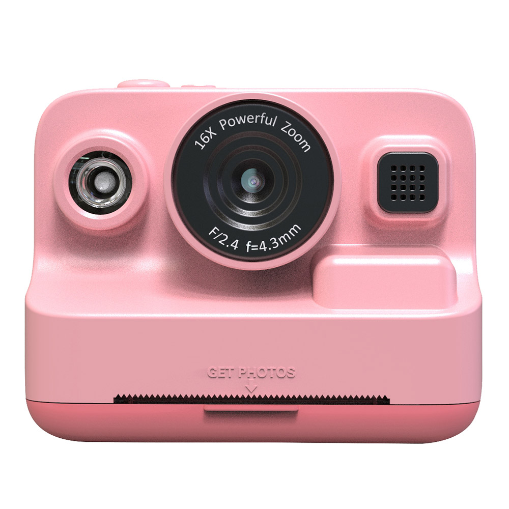 Hunkstar HC200 Instant Print Camera for Kids, with 32GB SD Card, Birthday Gifts for Girls Boys Age 3-12, HD Digital Video Cameras, Portable Toy, Pink