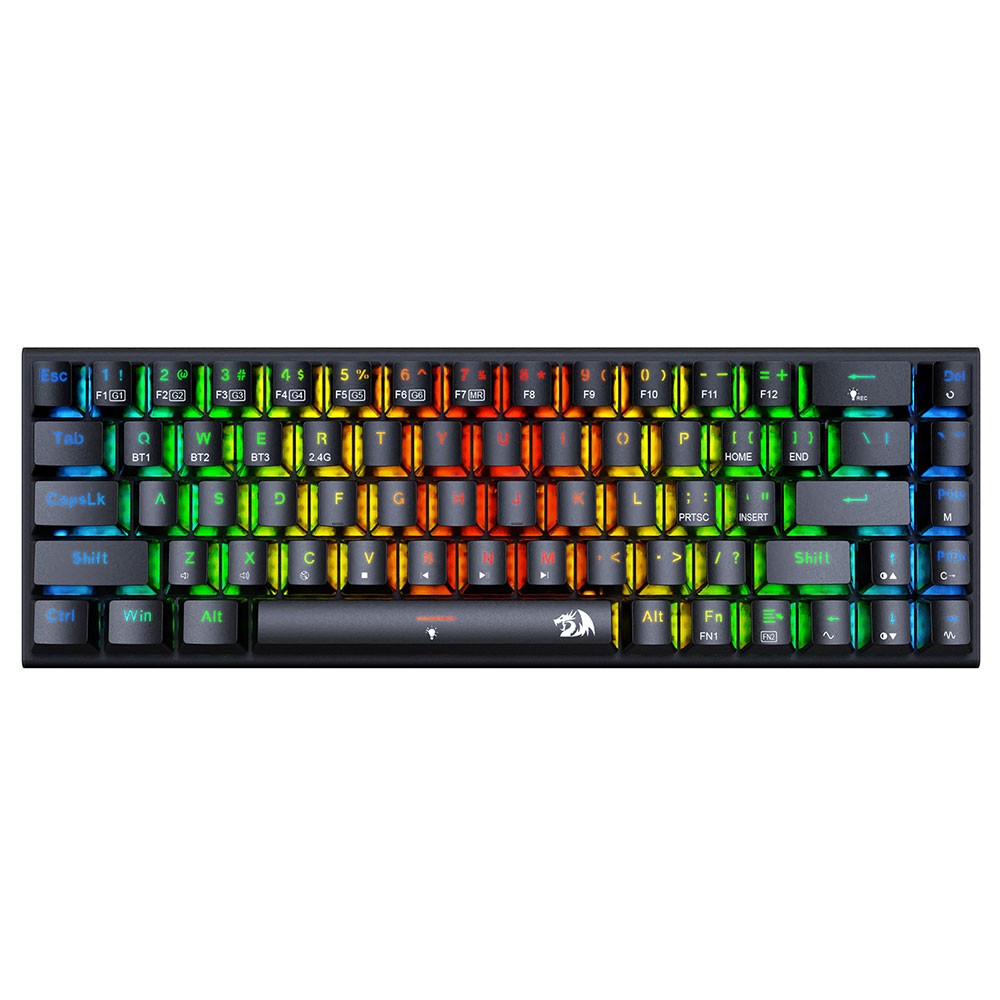 Redragon K633RGB-PRO Ryze Pro 68 Key Bluetooth/2.4Ghz/Wired Tri-Mode Mechanical Keyboard RGB Backlight Red Switch - Black