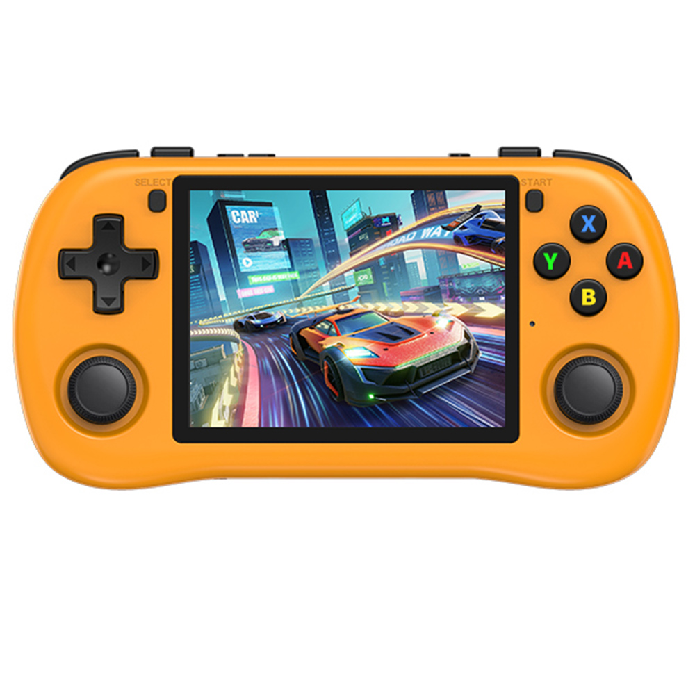 

Powkiddy X35H Handheld Game Console, 3.5 inch IPS Screen, 16GB+128GB TF Card, Open Source Linux System, 6 Hours Playtime, HDMI Output - Orange