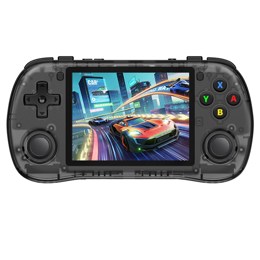 Powkiddy X35H Handheld Game Console, 3.5 inch IPS Screen, 16GB+64GB TF Card, Open Source Linux System, 6 Hours Playtime, HDMI Output - Black