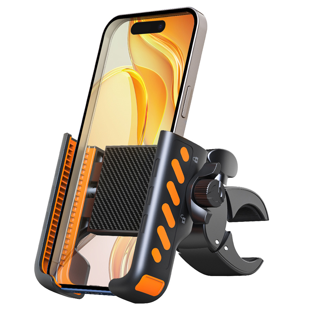 Bike Phone Holder Handlebar Clamp, Motorcycle Scooter Phone Mount Holder for 18-40mm Diameter Handlebar, Compatible with 4.5''-7.0'' Phone