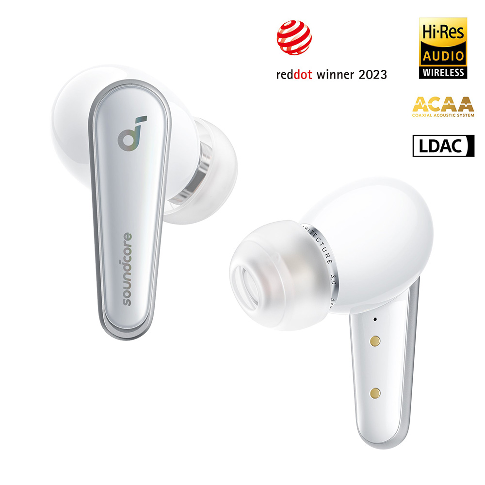 

Anker Soundcore Liberty 4 True Wireless ANC Earbuds, Hi-Res Wireless Audio, Spatial Audio with Dual Modes, Heart Rate Sensor - White